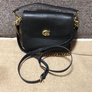 Coach Cassie Black Leather Crossbody Bag